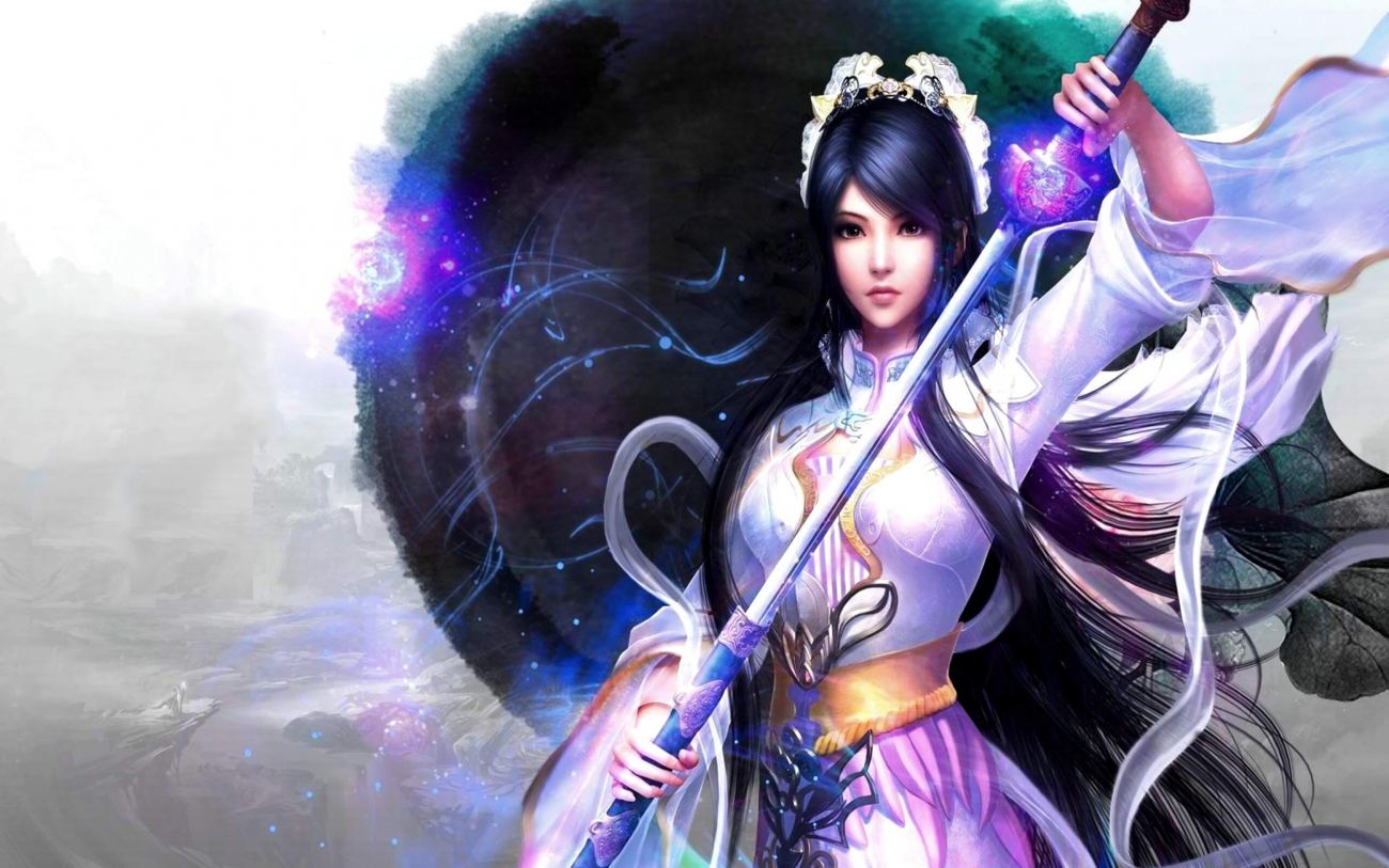 Jade Dynasty Magic Women Video Games HD Wallpaper